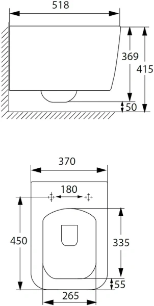 унитаз подвесной allen brau liberty 4.33007.an антрацит