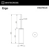 ершик для унитаза whitecross ergo er2276glb напольный, брашированное золото
