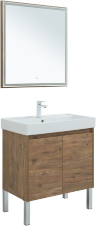 мебель для ванной aquanet nova lite 75 дуб рустикальный (2 дверцы)