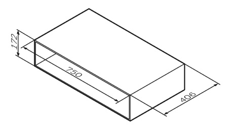 полка am.pm gem 75 m90ohx0750wg белая