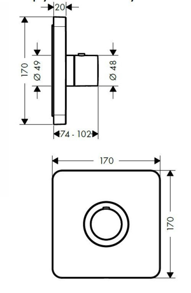 центральный термостат axor showerselect 36711000