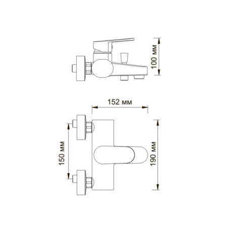 смеситель для ванны с душем wasserkraft donau 5301 цвет хром