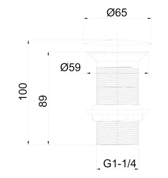 донный клапан splendy aa3071yormgm для раковины, с переливом, матовое золото