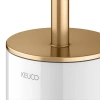 ёршик для унитаза keuco edition 400 11564 259000 с хрустальной матовой колбой, с крышкой, латунь шлифованная