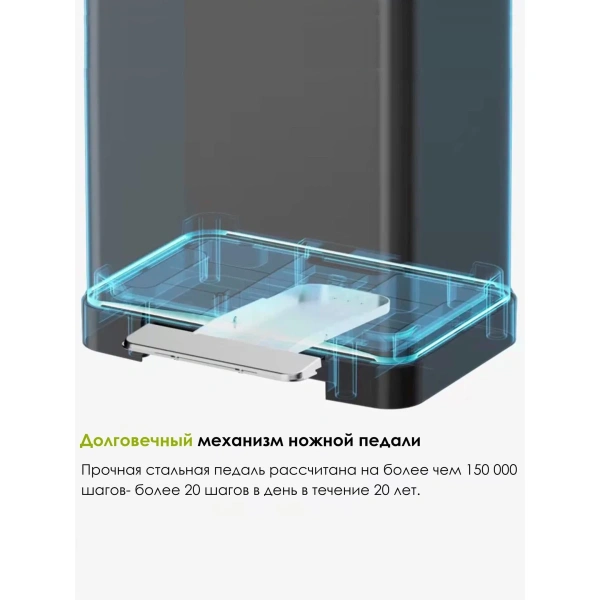 Мусорное ведро Weltwasser WW Mila BL 12L c педалью, черное матовое