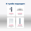 тумба под раковину aquanet алвита new 00303903 2 дверцы, 70x45.7 см, серый