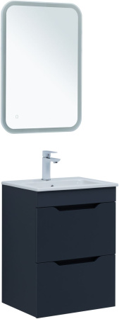 тумба под раковину aquanet практика 00330456 2 ящика, 47.8x38.9 см, маренго