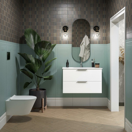 раковина kerama marazzi piano 85 pi.wb.85 белая глянцевая