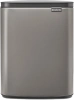 мусорное ведро brabantia bo 230387 12 л, платиновое