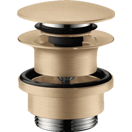 Донный клапан Hansgrohe 50100140 для раковины, универсальный, клик клак, шлифованная бронза