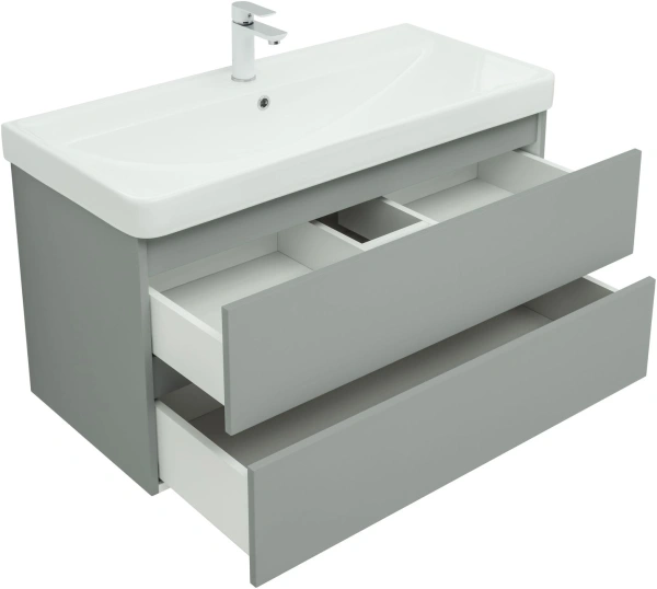 тумба под раковину aquanet вега 2.0 00337957 99x45.8 см, мисти грин