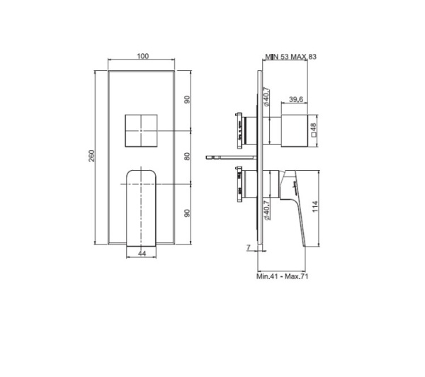 смеситель для душа fima carlo frattini fit f3389x6cr хром