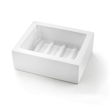 Мыльница 3SC Bemood White настольная, цвет: белый